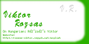 viktor rozsas business card